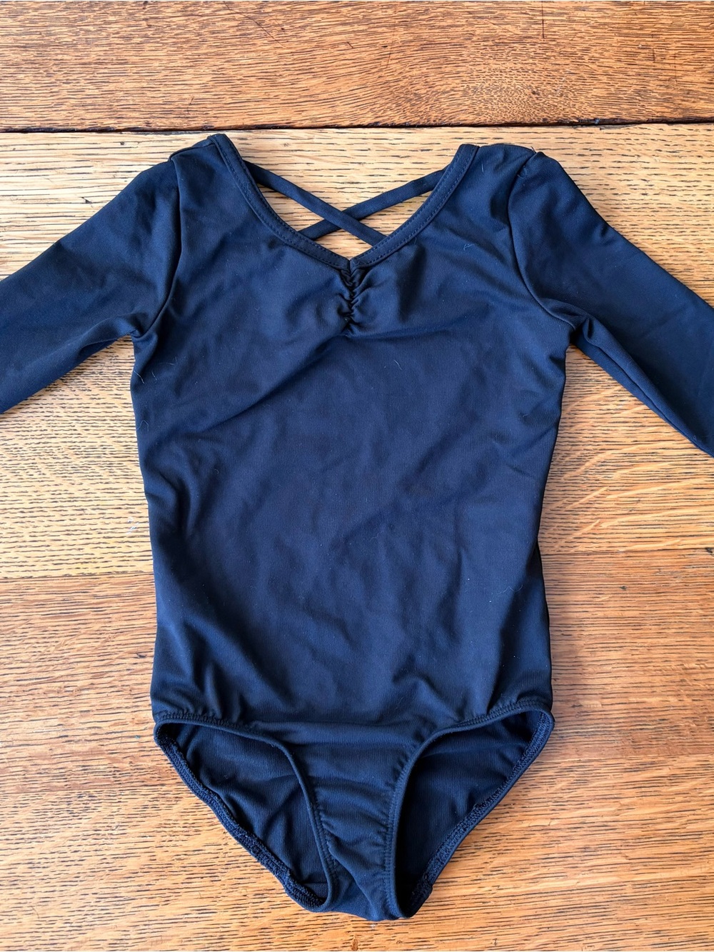 Danskin Black Dance Leotard with Printed Care Label